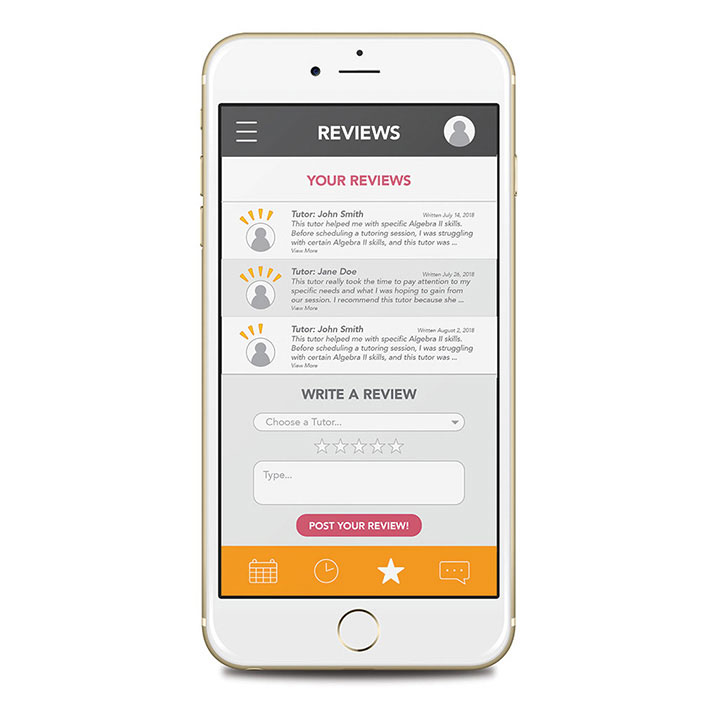 Braining App Interface Reviews Screen