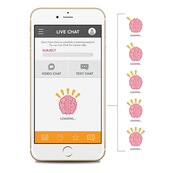 Braining App Interface Live Chat Screen