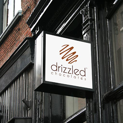 Drizzled Chocolates Store Sign