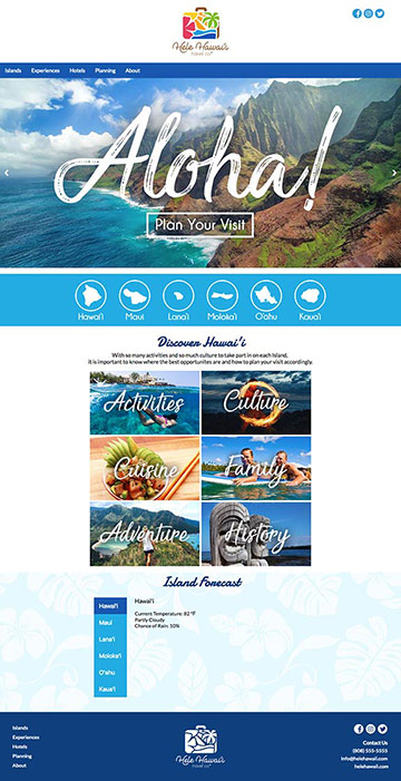 Hele Hawaii Webpage Design