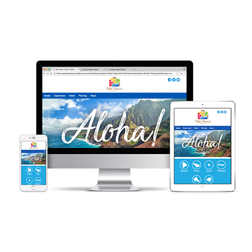 Hele Hawaii Webpage Design Screens