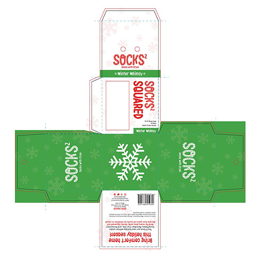Socks Squared Packaging Design Layout