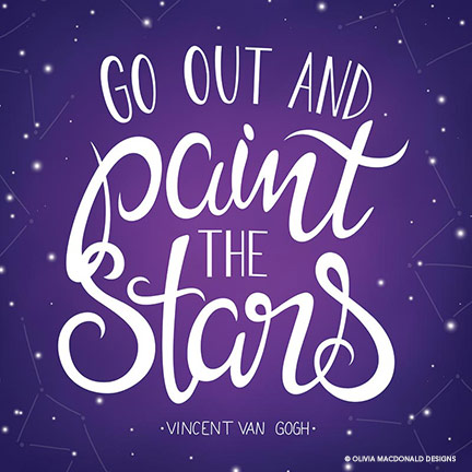 'Paint the Stars' Digital Typography