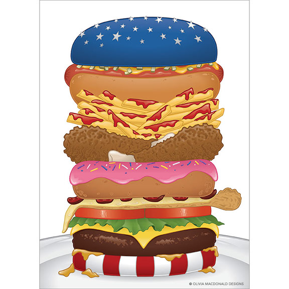 America the Hungry Digital Illustration