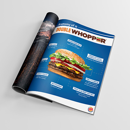 Fast Food Magazine Print Advertisement